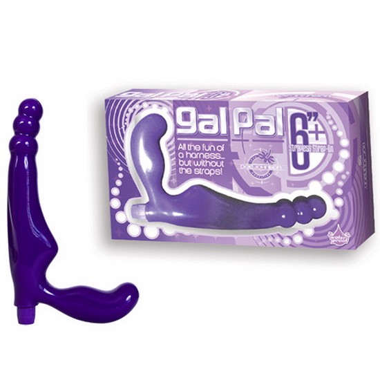  GAL PAL VIBRATING STRAP ON PURPLE