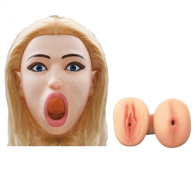   Kaydens Deep Throat Inflatable Doll with Vibrating Pussy and Ass
