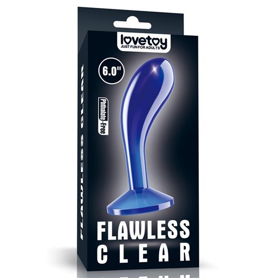    LoveToy Flawless Clear Prostate Plug 6» Blue