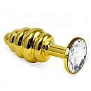    Gold Spiral Plug, 6,5  3 