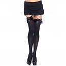     Leg Avenue Opaque thigh highs with bow, O/S