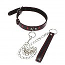    DS Fetish Collar with heart leash black