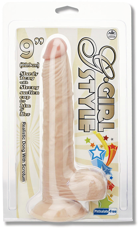    G-Girl Style 9inch Dong With Suct, 19  4 
