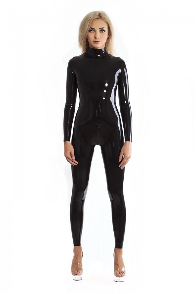        Latex Catsuit with Crotch Zipper