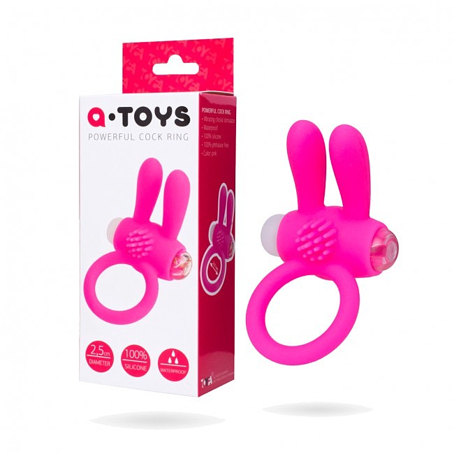 A-TOYS 769002 Penis Vibroring, silicone, pink