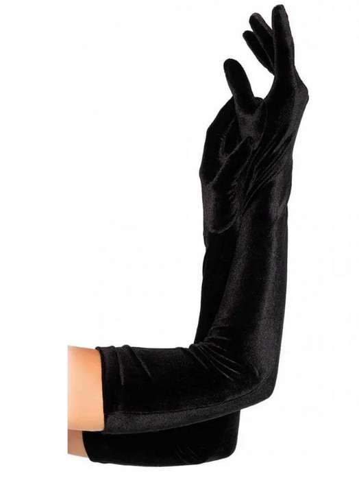   Stretch Velvet Opera Length Gloves  Leg Avenue, 