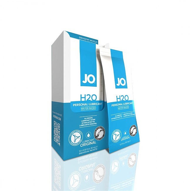 Foil Display Box — JO H2O Lubricant — Original — 12 x 10ml