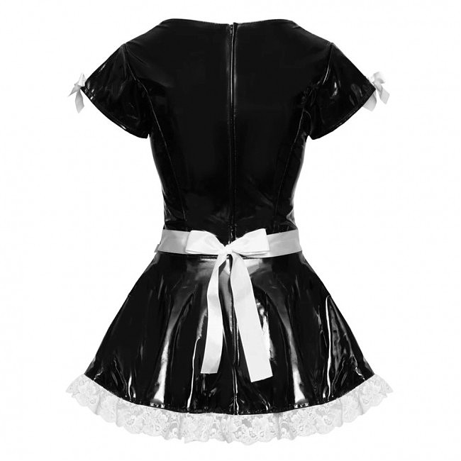    Black Level Vinyl Maids Dress, S, 