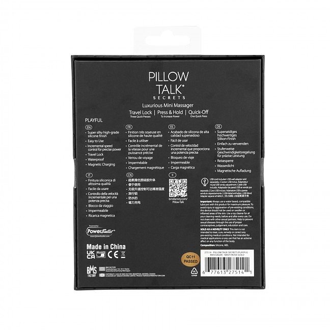  Pillow Talk Secrets — Playful — Clitoral Vibrator — BLUE