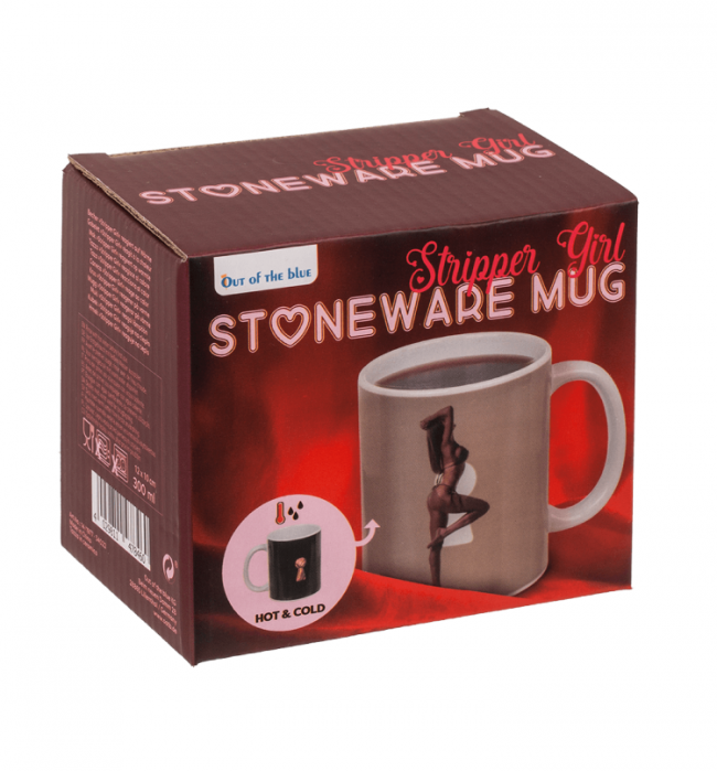    Stoneware Mug Stripper Girl